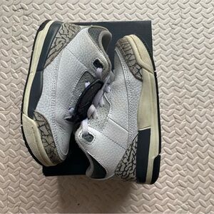 Jordan 3 White and Grey with Elephant patch